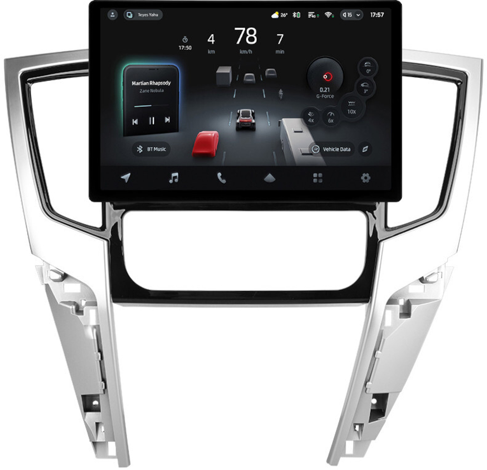 Магнитола для Mitsubishi L200 5 2019-2024 (климат, левый руль) - Teyes CC4-PRO монитор 13" 2K QLED на Android 13, Snapdragon 778G, 8+128, AI, CarPlay, DSP, 4G SIM-слот