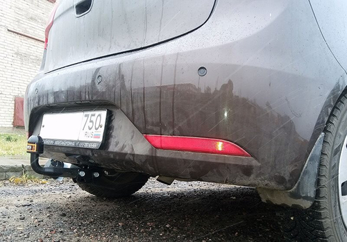 Фаркоп для Kia Rio хэтчбек (2011-2017) (без электрики) (паспорт и сертификат) AvtoS.KI29