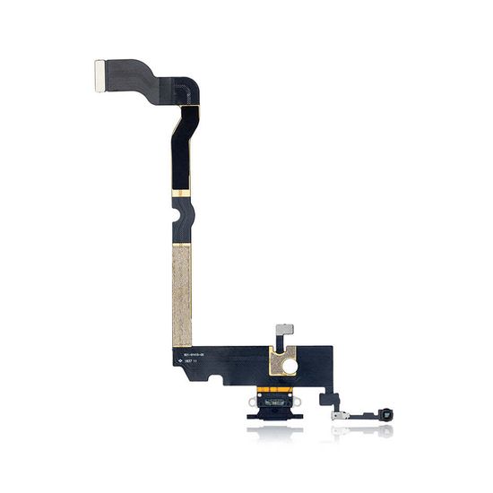 Шлейф для iPhone Xs Max на системный разъем/микрофон Черный