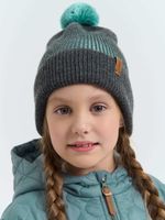 Шапка из смесовой шерсти "Морская волна" 7+