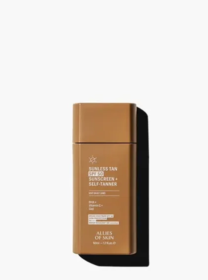 Солнцезащитный крем Allies of Skin Sunless Tan SPF50 + Self-Tanner 50 мл