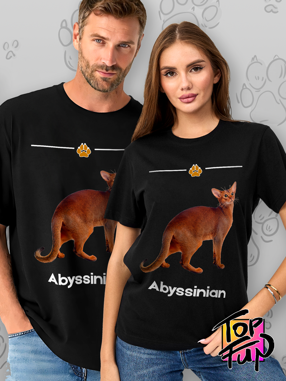 Футболка абиссинская кошка