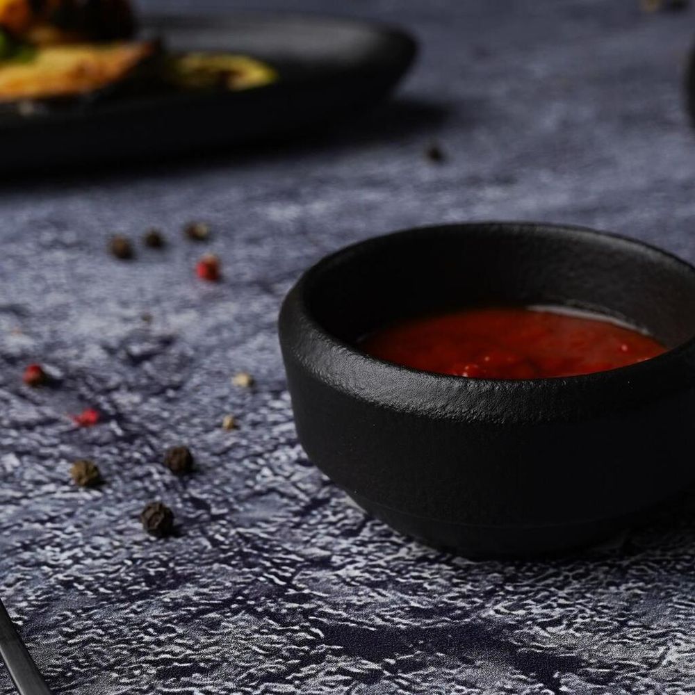 Соусник 50 мл d 6,7 см h3,4 см круглый Smooth Black Raw Stellar P.L. Proff Cuisine [10]