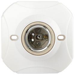 Патрон-основание ЭРА Е27 керамический белый