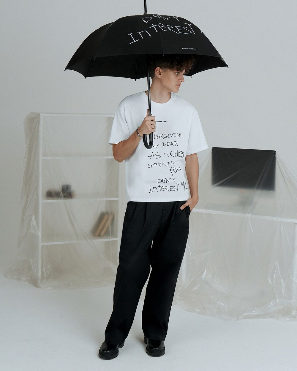 Зонт Une Petite Emeute Forgive me черный