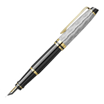 Перьевая ручка Waterman Reflections of Paris Expert DeLuxe Black GT, перо M, чернила: blue в подарочной коробке