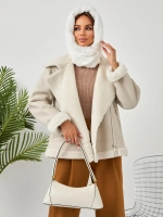 Капор зимний вязаный капюшон на флисе