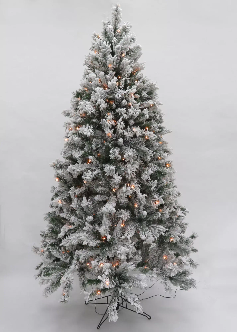 Ель Атлантида заснеженная 215 см., 264 LED ламп, ПВХ, Black Box (74363)