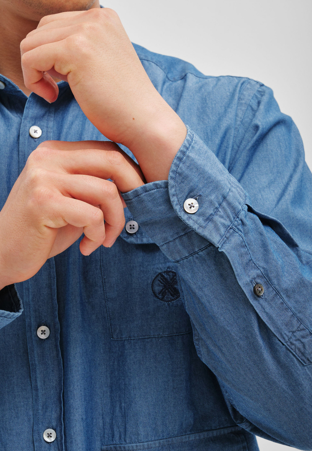 Рубашка мужская Denim LIGHT BLUE