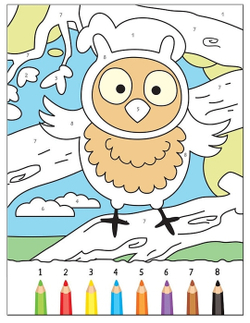 Раскрашиваем по цифрам. В лесу