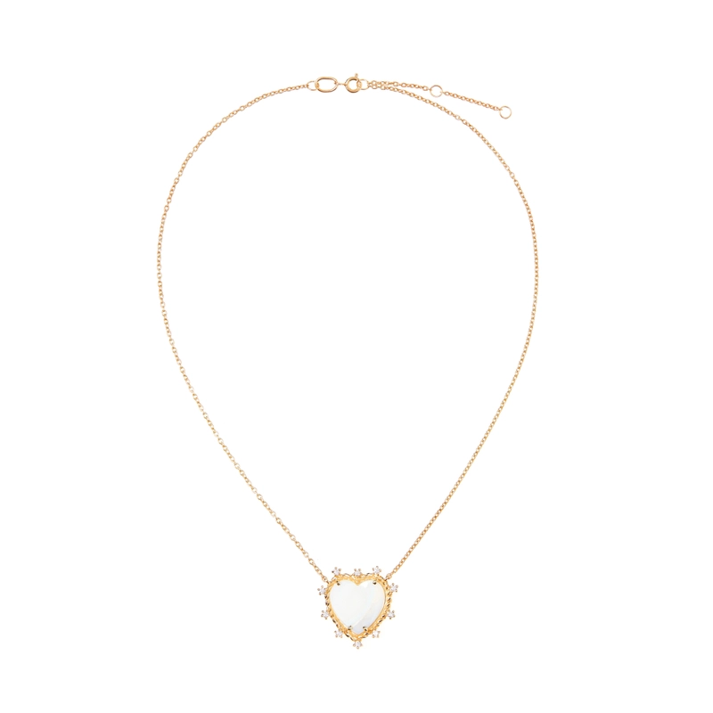 Колье Золотое Сердечко – Жемчуг