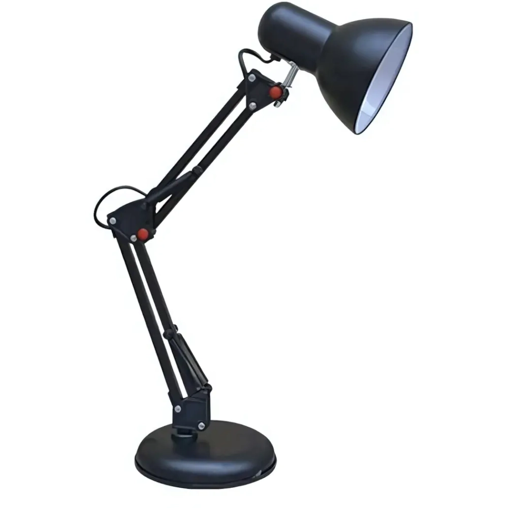 Светильник настольный Е27 InHome СНО-15Ч черный основание+струбцина 60Вт (12)