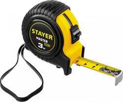 Рулетка Stayer MASTER 3м / 16мм в ударостойком обрезиненном корпусе 34025-03_z01