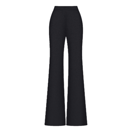 Брюки-клеш от колена из шерсти