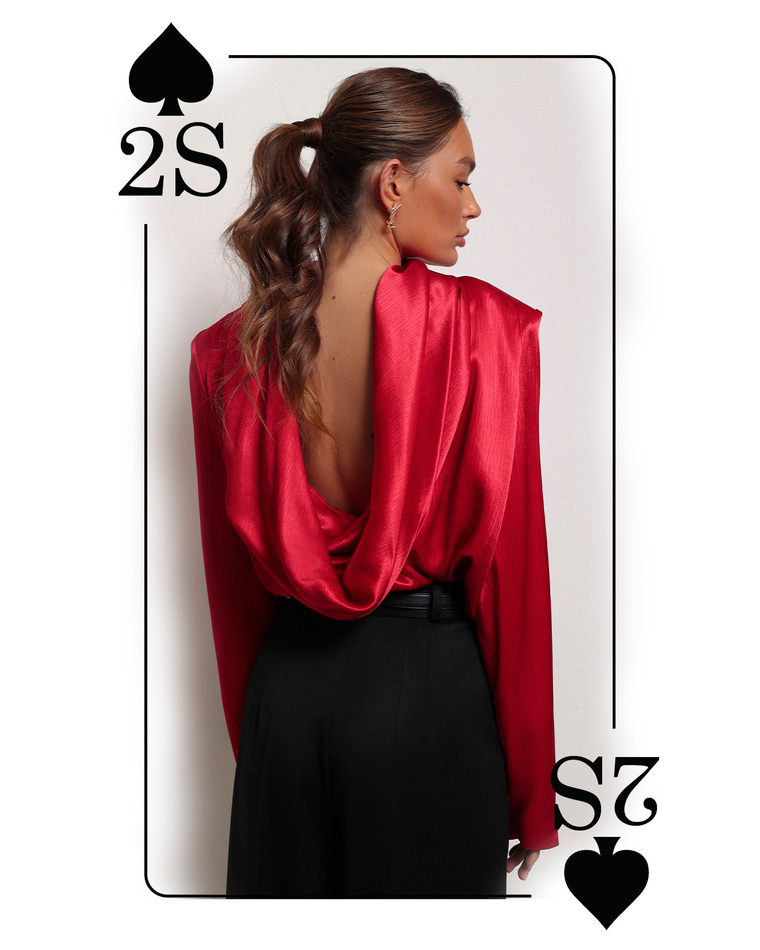 Блуза дабл двусторонняя красная