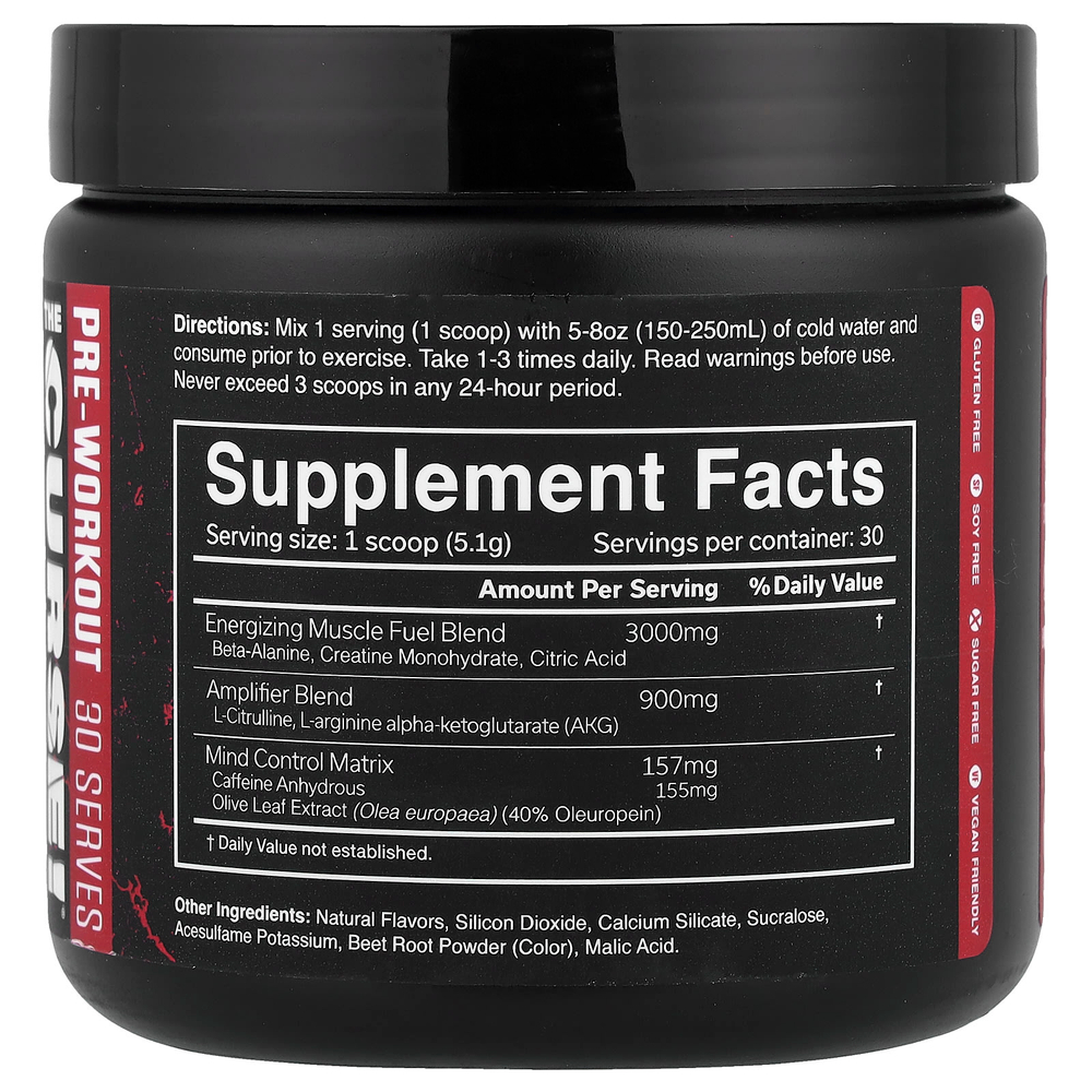 JNX Sports, The Curse!®, предтренировочный комплекс, со вкусом вишневого лаймада, 153 г (5,4 унции)