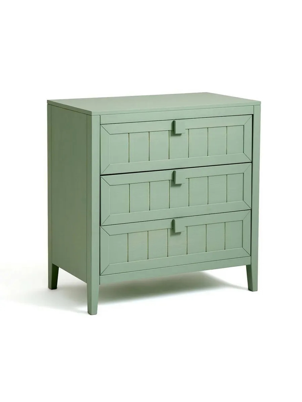 Dipriz Комод дизайнерский Карлос из сосны, 3 ящика, 75х35х90 см, эвкалипт