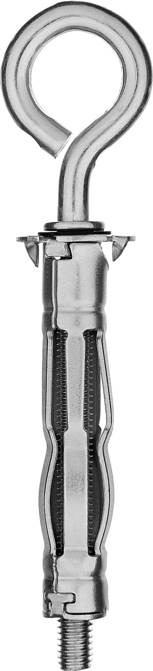 Анкер МОЛЛИ для пустотелых материалов, с кольцом, 11 мм х M5 x 52 мм, 80 шт, оцинкованный, ЗУБР