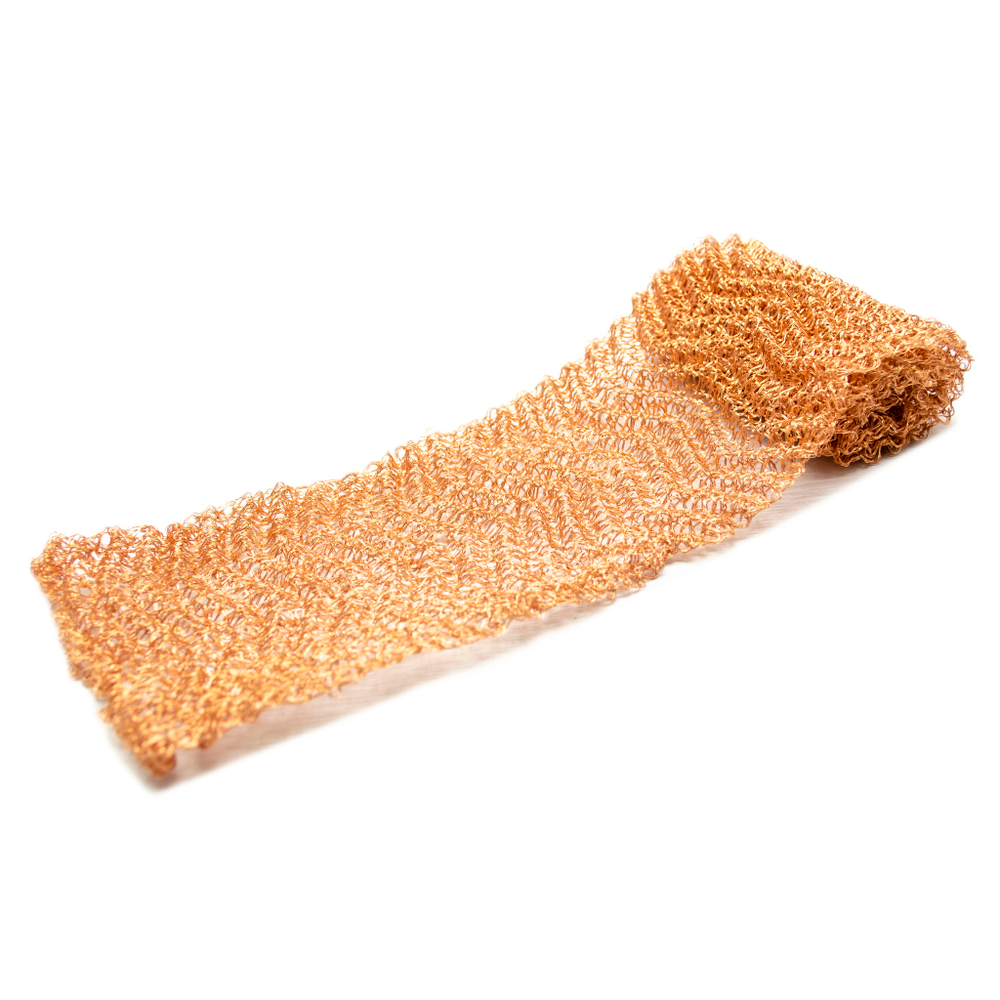 Сетка Панченкова медная (РПН) гофрированная двухшевронная 0,15x4х40, 1м/120г