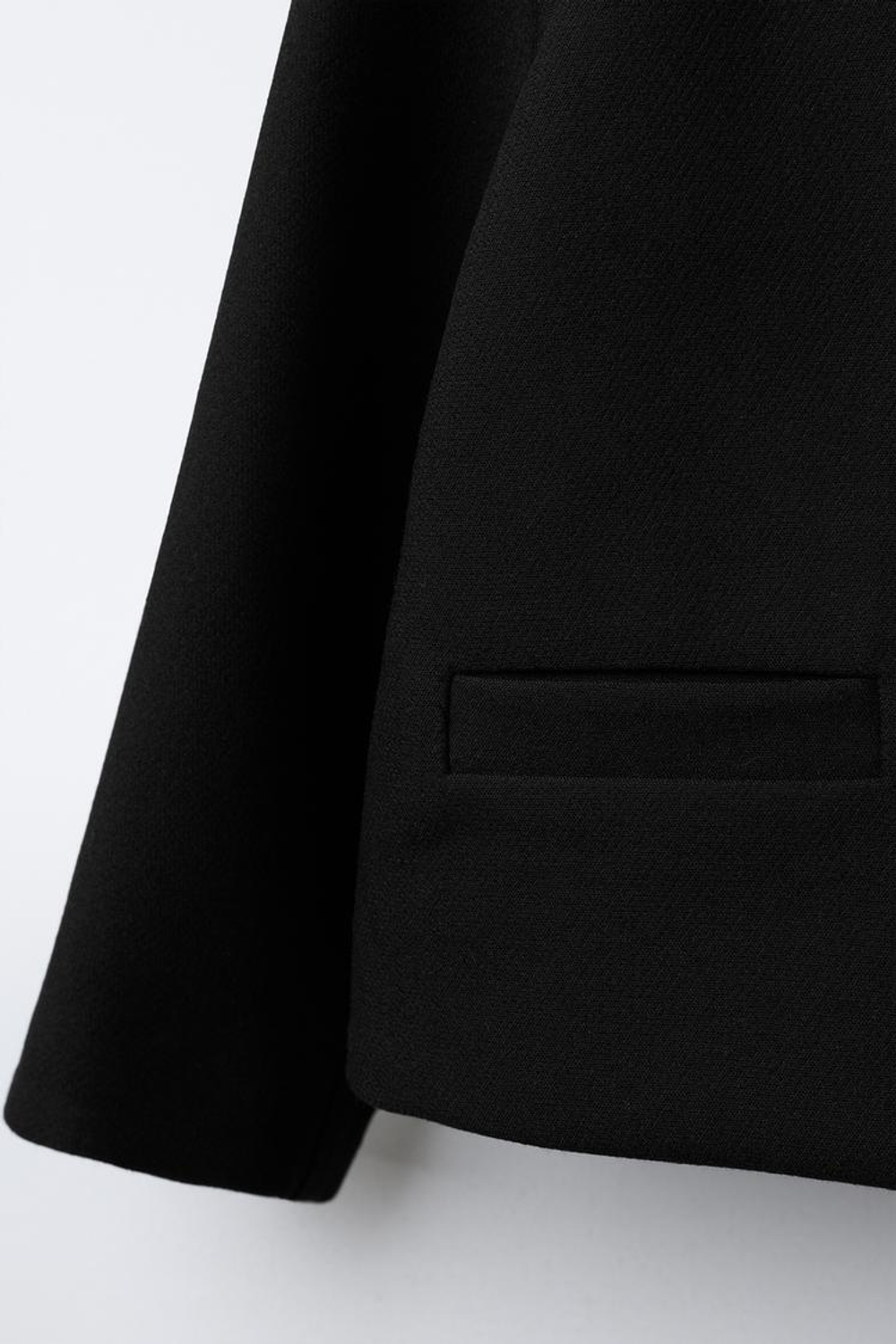 ZARA ЖАКЕТ С КРУГЛЫМ ВОРОТНИКОМ И БАНТАМИ, ЧЕРНЫЙ