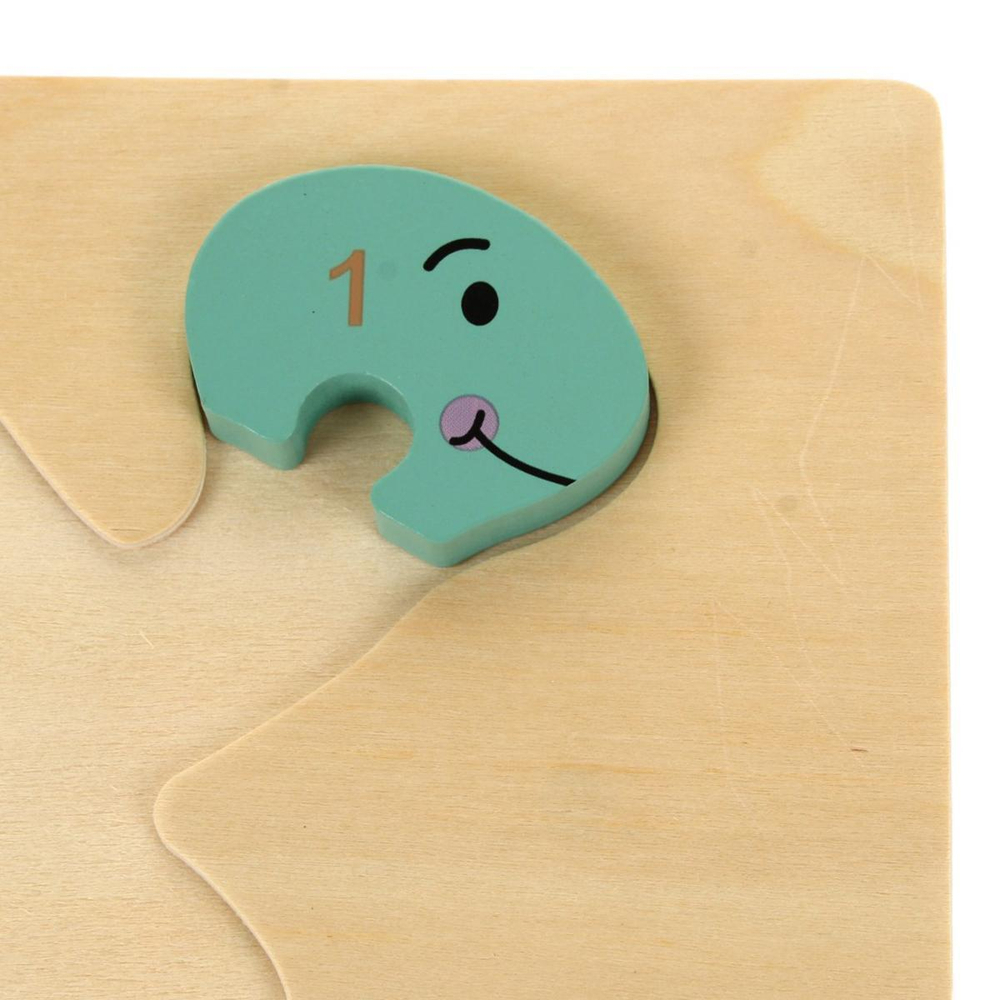 Развивающая игрушка деревянная Пазл-вкладыш по номерам Черепаха, C-41805