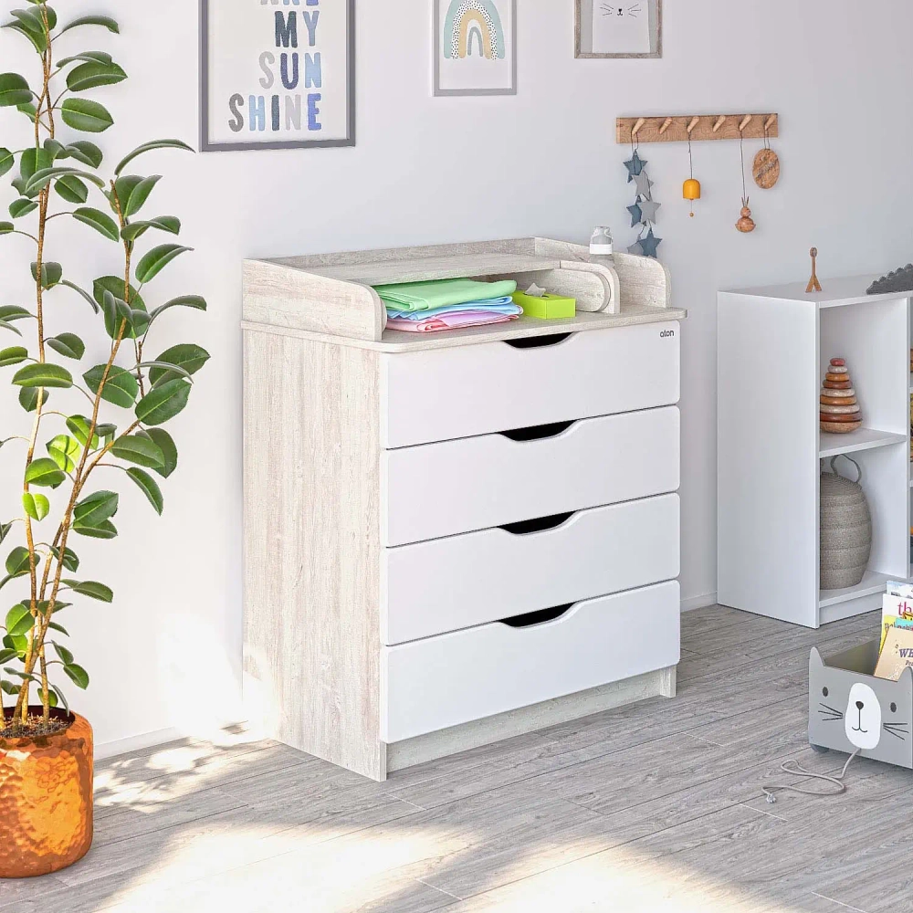 Комод Атон СИРИУС-2 WOOD ПВХ 800/4 сосна касцина