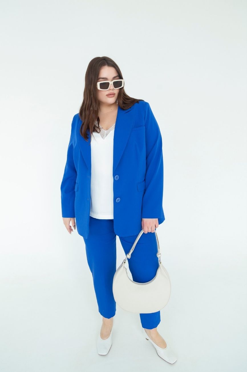 Жакет однобортный, синий