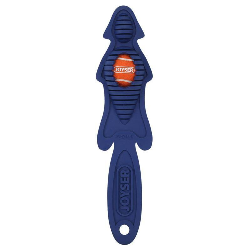 Игрушка для собак JOYSER Slimmy Большая шкура лисы из резины c мячом-пищалкой M/L синяя, 45 см