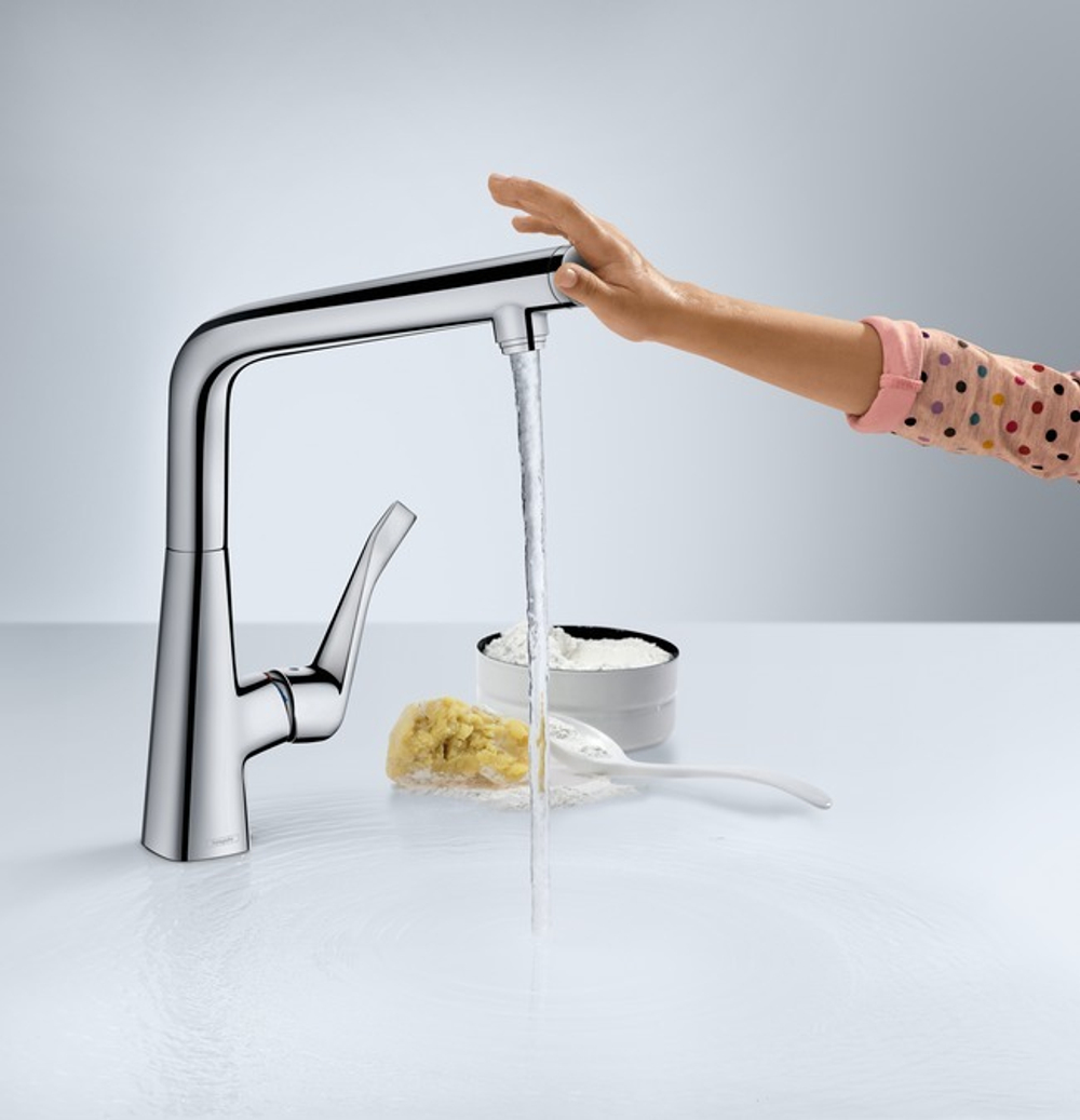 Смеситель для кухни Hansgrohe Metris Select 14883000, хром