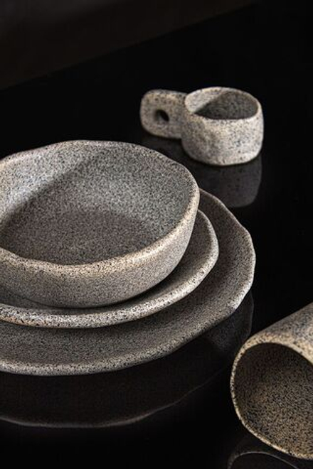 Салатник Seletti Newlithic, фарфор, 17 см, серый