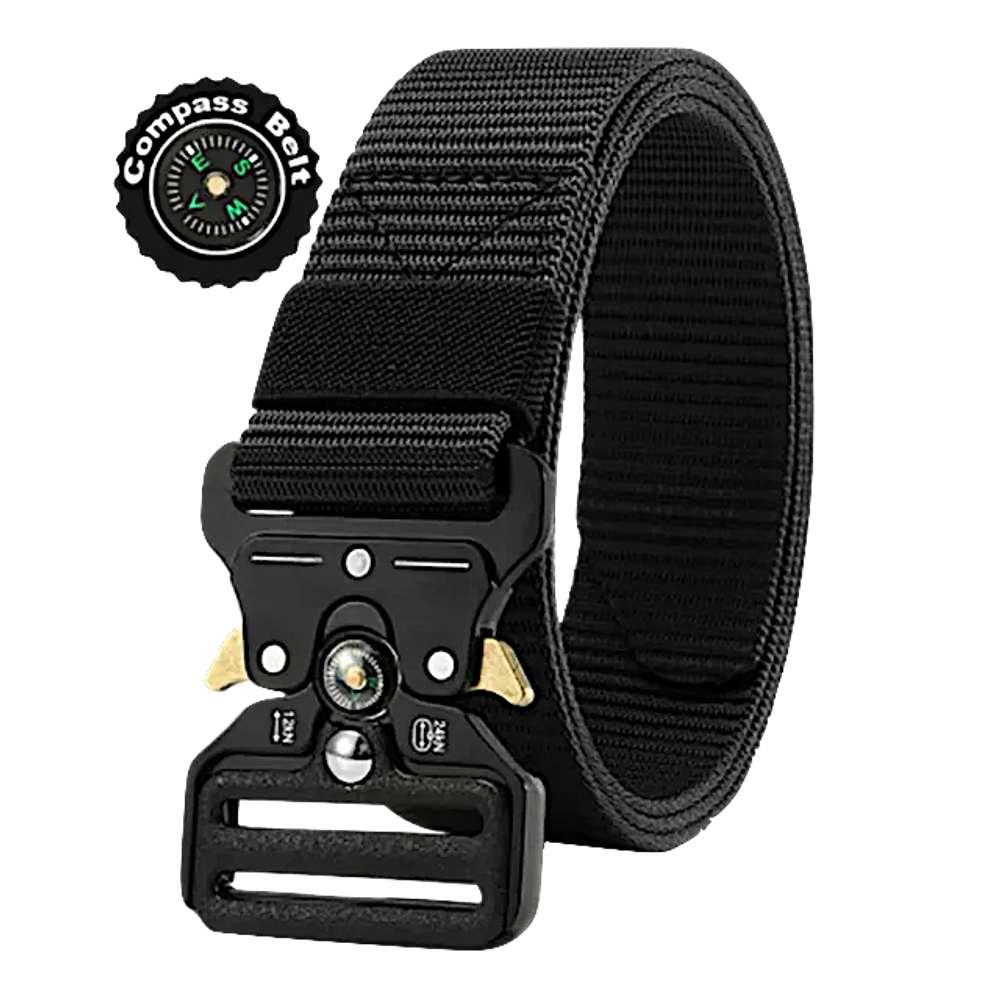 Ремень Nova-Tex 7.62 Cobra 7TB + Компас Брючный 40мм Чёрный нейлон