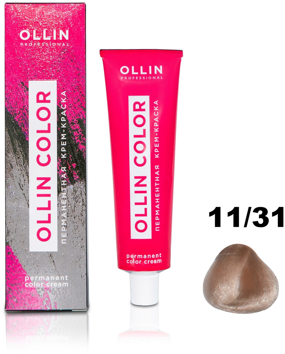OLLIN COLOR 11/31 специальный блондин золотисто-пепельный 100 мл Перманентная крем-краска для волос