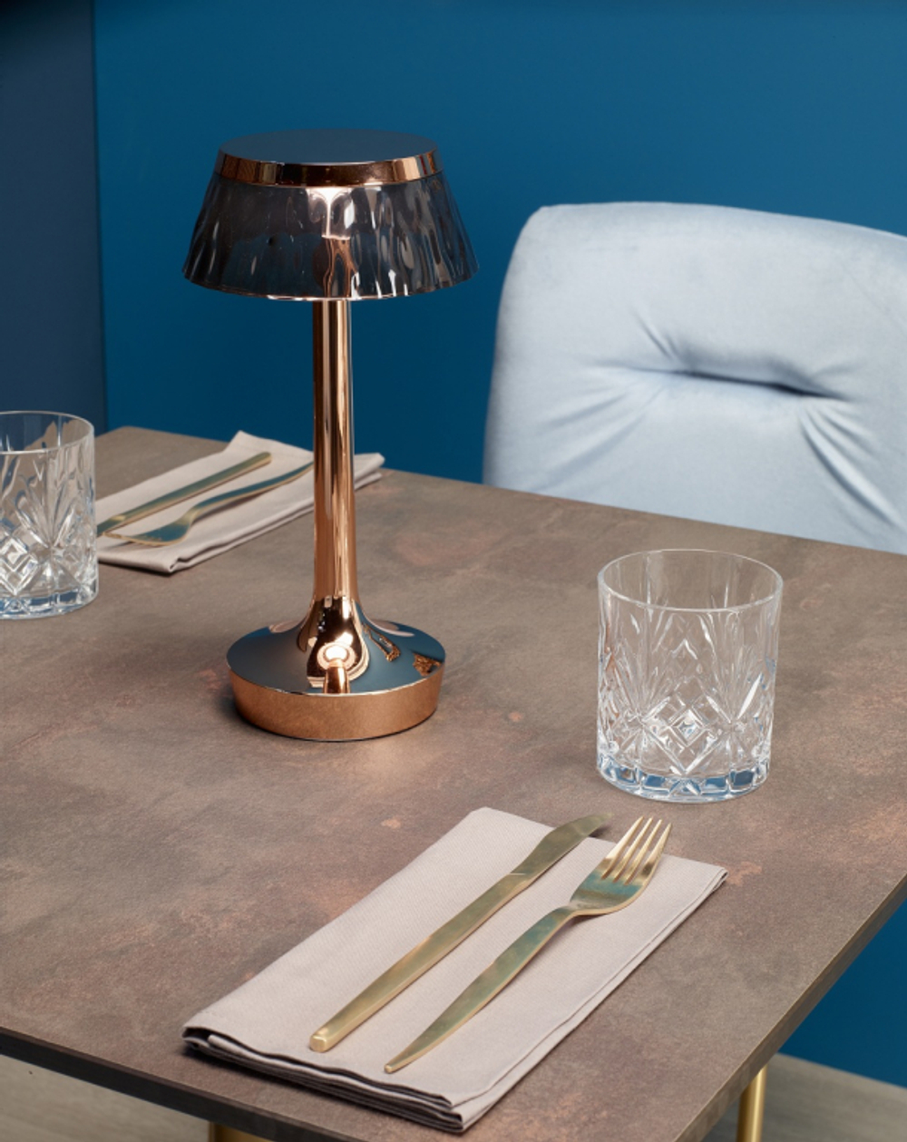 Стул с обивкой Scab Design Alice Pop, золотой, голубой