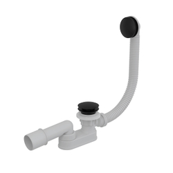 Сифон для ванны CLICK/CLACK,Alca Plast A507BLACK черный-мат