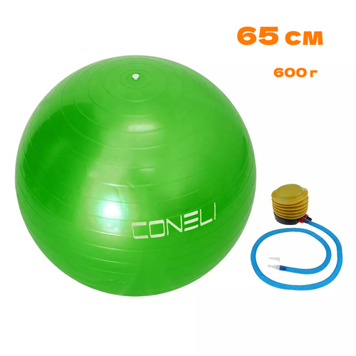 Фитбол с насосом Coneli 65 см зелёный
