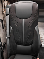 Чехлы Люкс DAF XF 106 (экокожа, черный цвет, черная вставка)