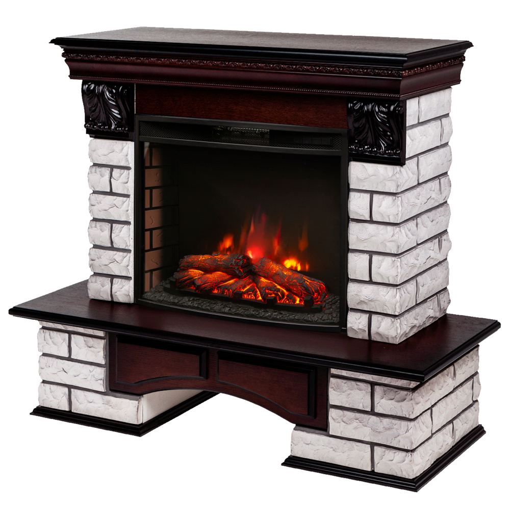 Каминокомплект Real Flame Country Lux Rock 25/25,5 AO с очагом Evrika 25,5