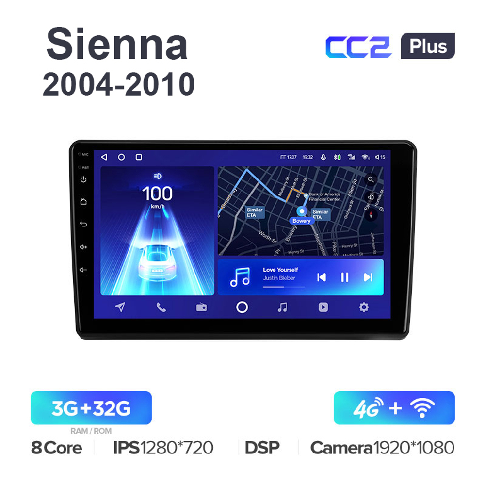 Teyes CC2 Plus 9"для Toyota Sienna 2004-2010