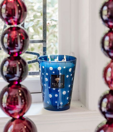 Blue, свеча Bubbles MAX 10, Baobab Collection