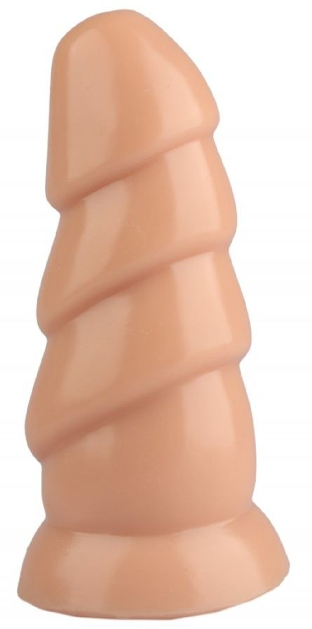 Телесная рельефная анальная втулка - 18,5 см. (Цвет: телесный)