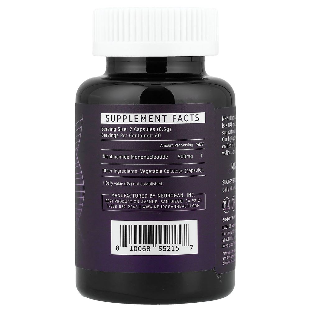 Neurogan Health, NMN, 120 капсул (250 мг в 1 капсуле)