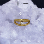 Кликер One Stone Crystal PVD Yellow 1.2мм