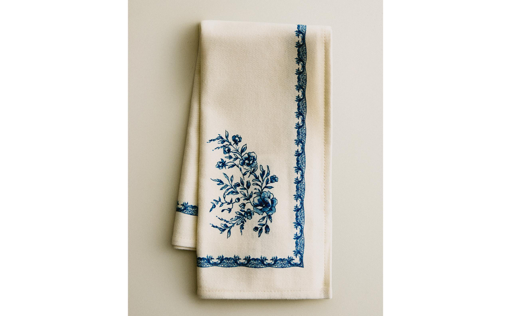 Zara Home столовая салфетка из хлопка, цветочный мотив, 45 45 см (комплект 2 шт.) · 2292/022