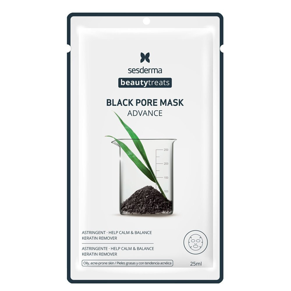 Sesderma Набор масок BEAUTY TREATS PURE "Чистая красота" - Black Pore Mask, Тканевая маска для очищения пор, 1 шт + Purifying Therapy Mask, Трёхступенчатая очищающая маска для лица, 1 шт