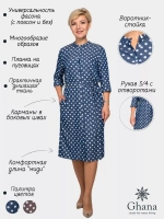 Платье рубашка повседневное офисное в горох