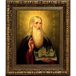 Герасим Болдинский Преподобный. Икона на холсте.