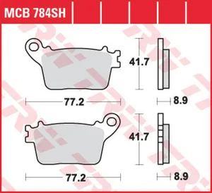 Колодки тормозные дисковые TRW MCB784SH