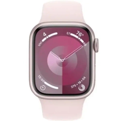 Apple Watch Series 9, 41 мм, розовый алюминий, спортивный ремешок нежно-розового цвета