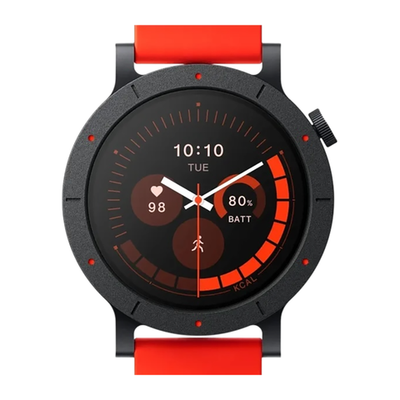 Умные часы CMF Watch 3 Pro by Nothing, плоский безель, оранжевый силиконовый ремешок