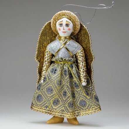 Ёлочная игрушка Ангел текстильный